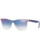 Ray Ban 0RB4440N 6356X0 41 MATTE TRASPARENT CLEAR GRADIENT BLUE MIRROR RED Injected Unisex