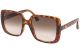 Gucci Gg0632S002  Rectangular  Square Havana Shiny Medium Havana  Shiny Endura Gold Stripes W Nb